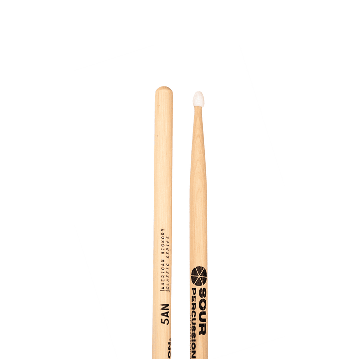 Baquetas Sour Percussion 5AN Hickory Punta Nylon 2