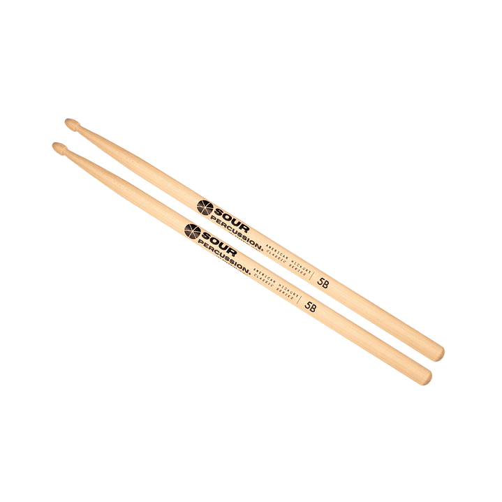 Baquetas Sour Percussion 5B Hickory Punta Madera 1