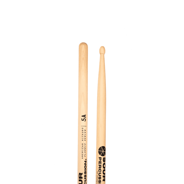 Baquetas Sour Percussion 5A Hickory Punta Madera 2