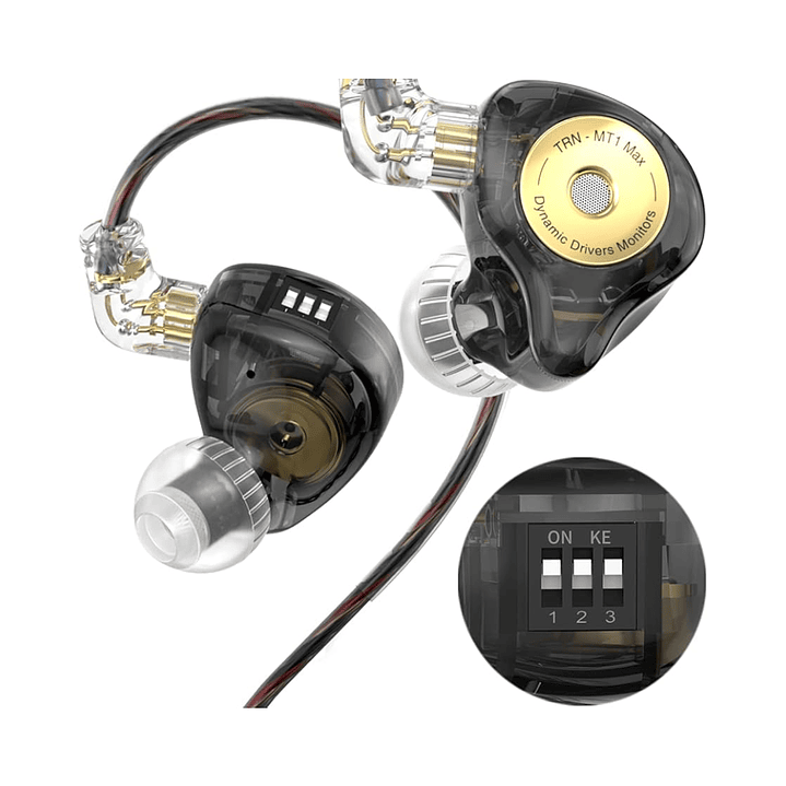 Auriculares In Ear TRN MT1 Max con Switch 1 Driver Dinámico (1DD) 2
