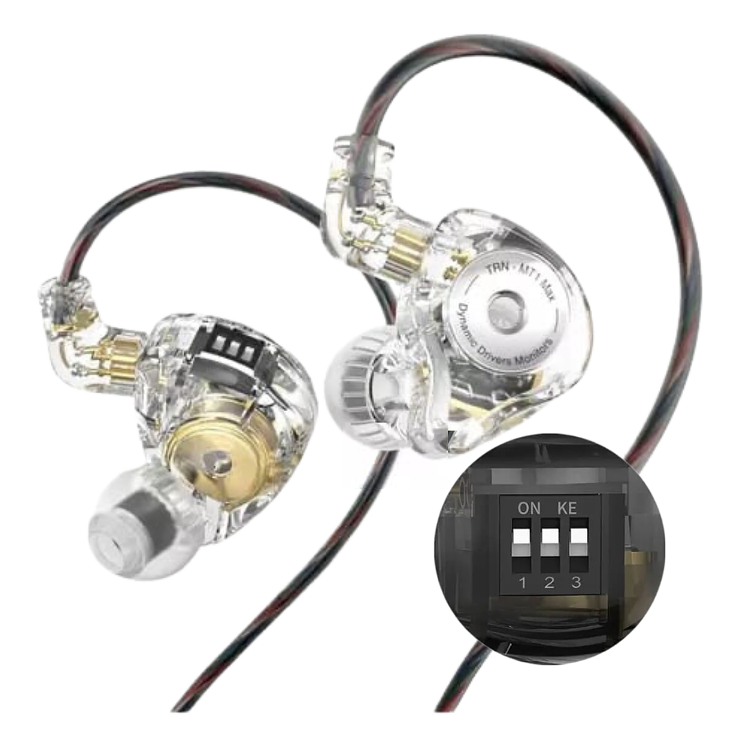 Auriculares In Ear TRN MT1 Max con Switch 1 Driver Dinámico (1DD) 1