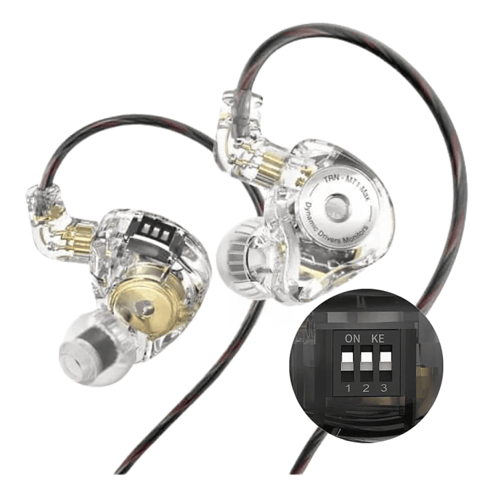 Auriculares In Ear TRN MT1 Max con Switch 1 Driver Dinámico (1DD) 1
