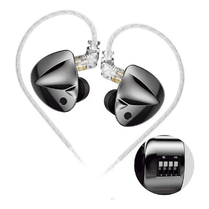 Auriculares In Ear KZ D-FI con Switch 1 Driver Dinámico Doble Imán (1DD) 1