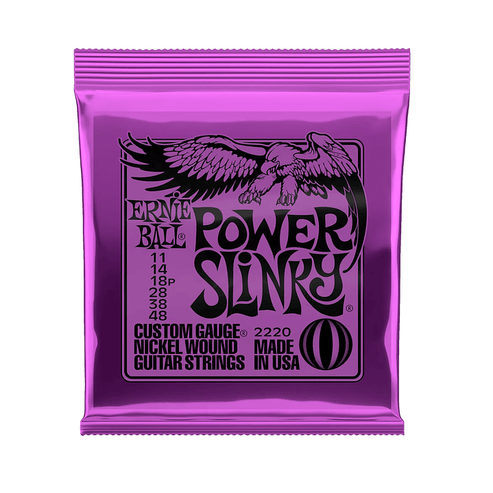 Cuerdas Guitarra Eléctrica Ernie Ball Nickel 2220 Power Slinky 1
