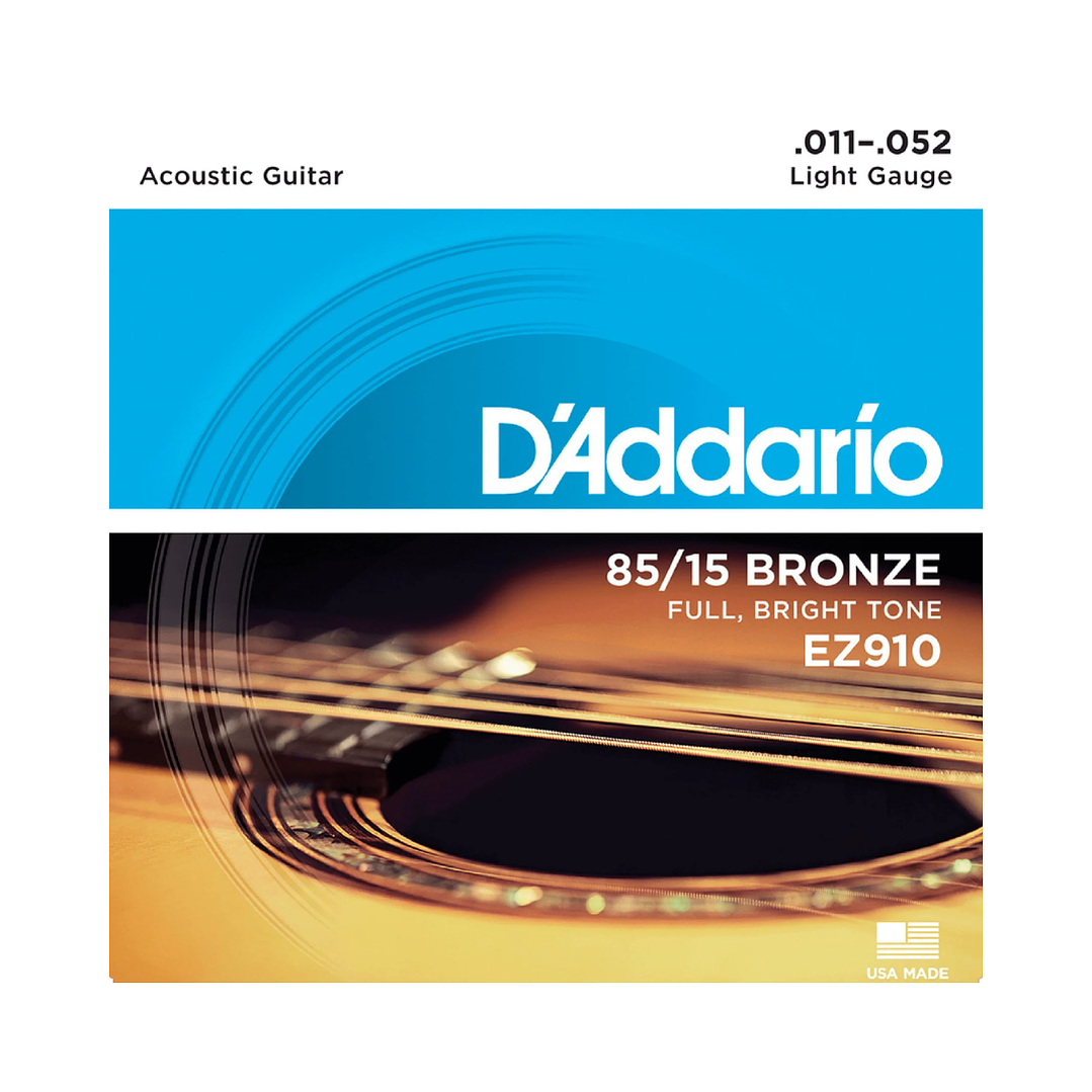 Cuerdas Metálicas Guitarra D'addario EZ910 Bronze Light 1