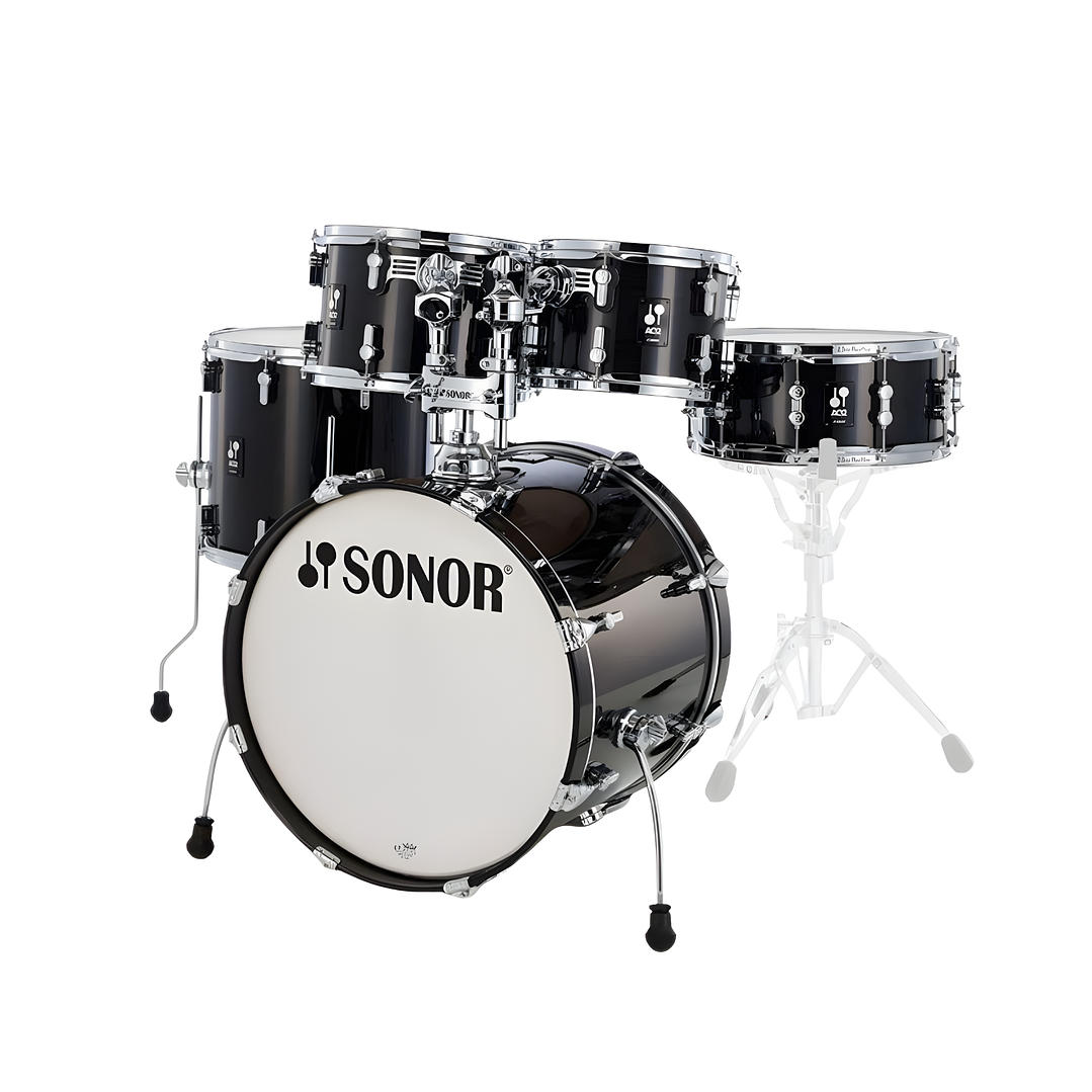 Bateria Sonor AQ2 Stage WM Maple Transparent Stain Black 1