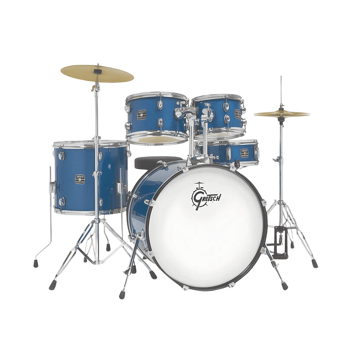 Bateria Gretsch Renegade con Hardware y Platillos Blue Sparkle (Producto Open Box en Exhibición) 1