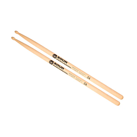 Baquetas 5A Sour Percussion Hickory Punta Acorn Madera Classic Series