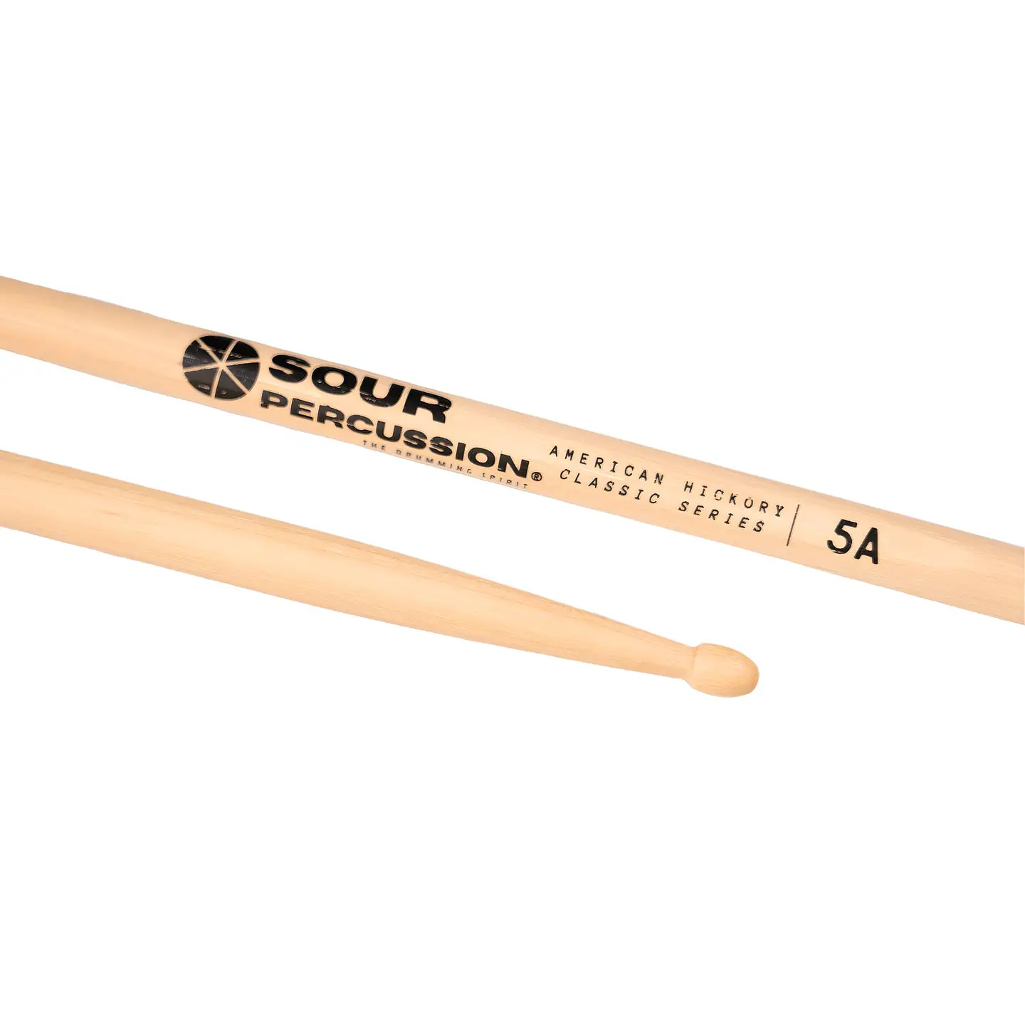 Baquetas 5A Sour Percussion Hickory Punta Acorn Madera Classic Series 3