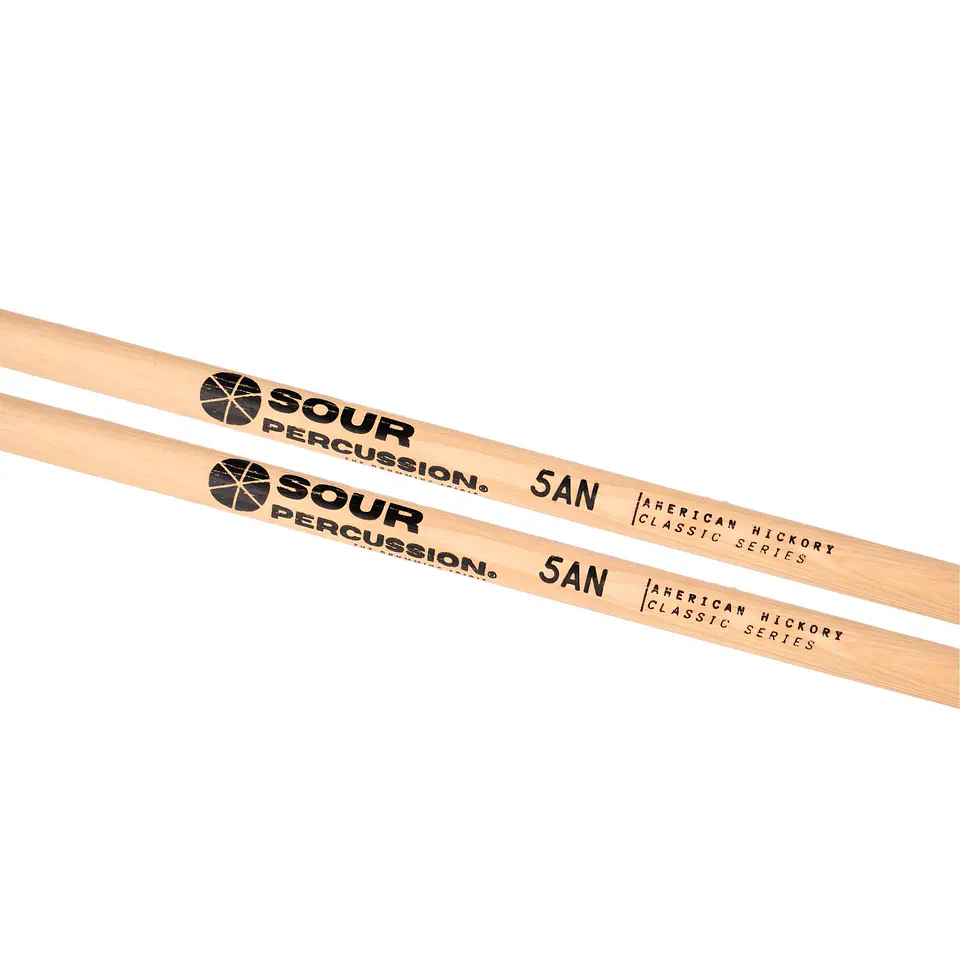 Baquetas 5AN Sour Percussion Hickory Punta Acorn Nylon Classic Series 4