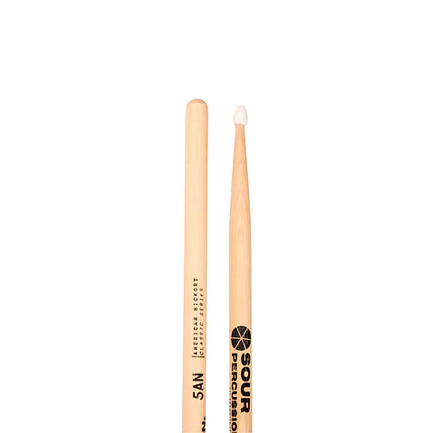 Baquetas 5AN Sour Percussion Hickory Punta Acorn Nylon Classic Series