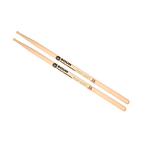 Baquetas 5A Focus Sour Percussion Hickory Punta Medium Round Madera Classic Series