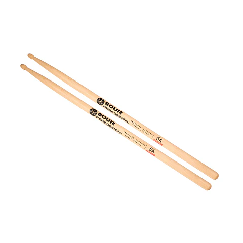 Baquetas 5A Extreme Sour Percussion Hickory Punta Acorn Madera Power Series