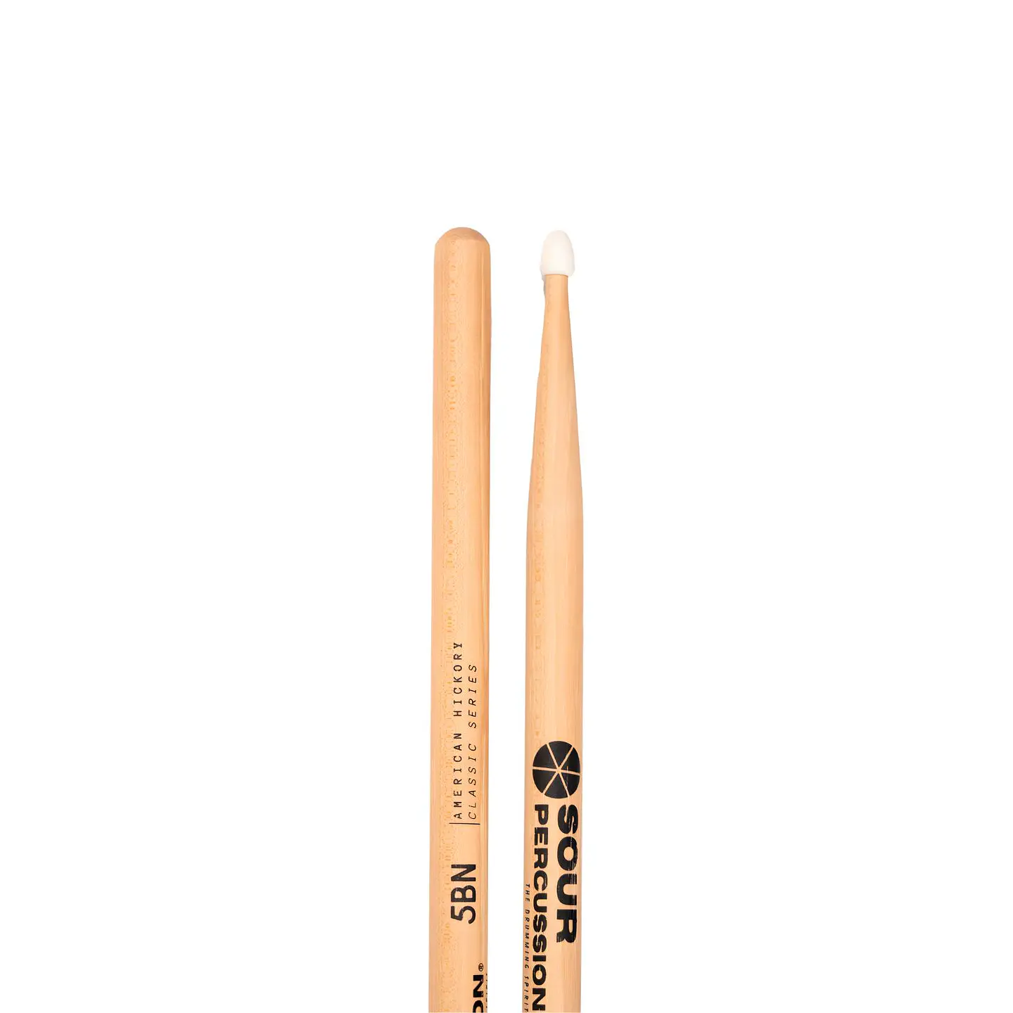 Baquetas 5BN Sour Percussion Hickory Punta Acorn Nylon Classic Series 2