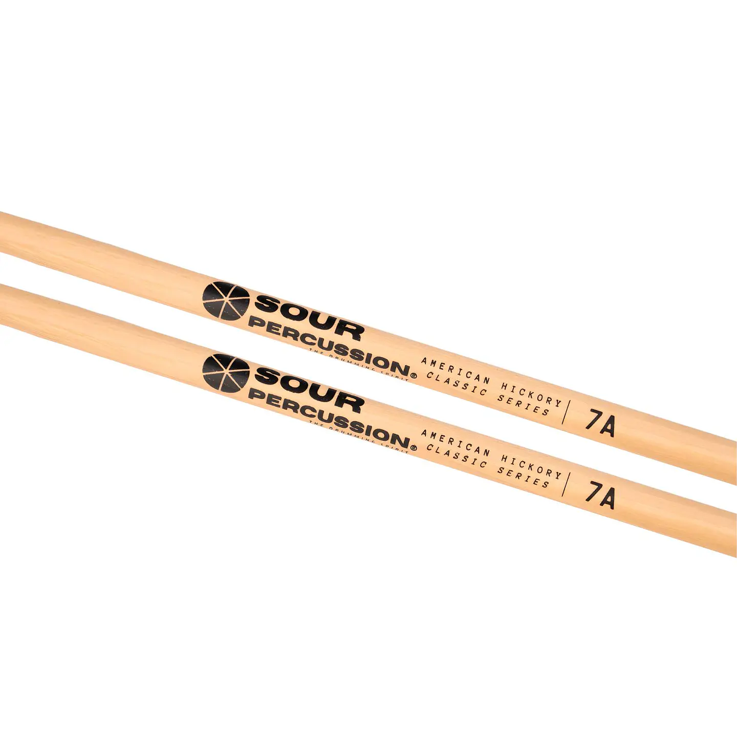 Baquetas 7A Sour Percussion Hickory Punta Acorn Madera Classic Series 4