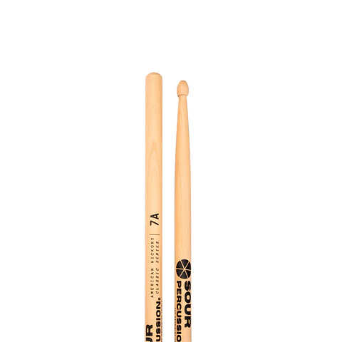Baquetas 7A Sour Percussion Hickory Punta Acorn Madera Classic Series