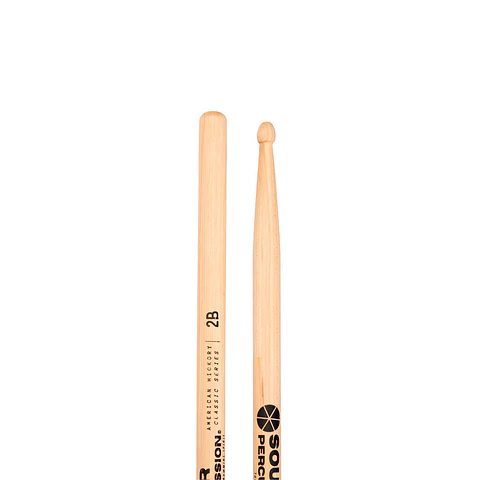 Baquetas 2B Sour Percussion Hickory Punta Acorn Madera Classic Series