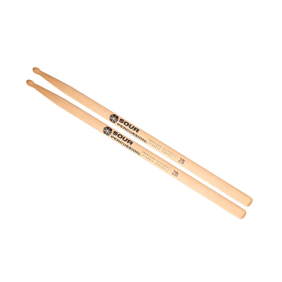 Baquetas 2B Sour Percussion Hickory Punta Acorn Madera Classic Series 1