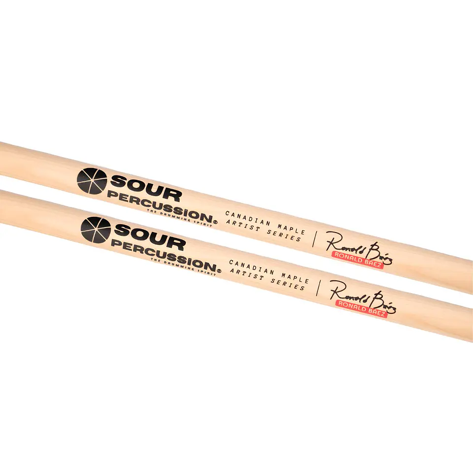 Baquetas Ronald Báez Sour Percussion Maple Punta Round Madera Artist Series 4