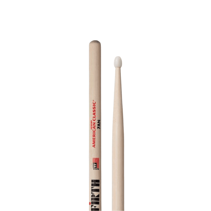Baquetas Batería Vic Firth American Classic Hickory 7AN Punta Nylon 2