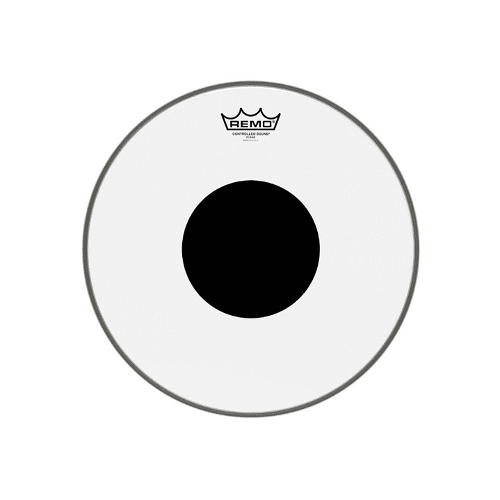 Parche Remo Controlled Sound Clear Transparente Black Dot 12 1