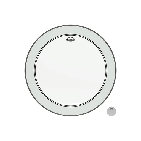 Parche Bombo Remo Powerstroke 3 Clear Transparente con Falam 20"