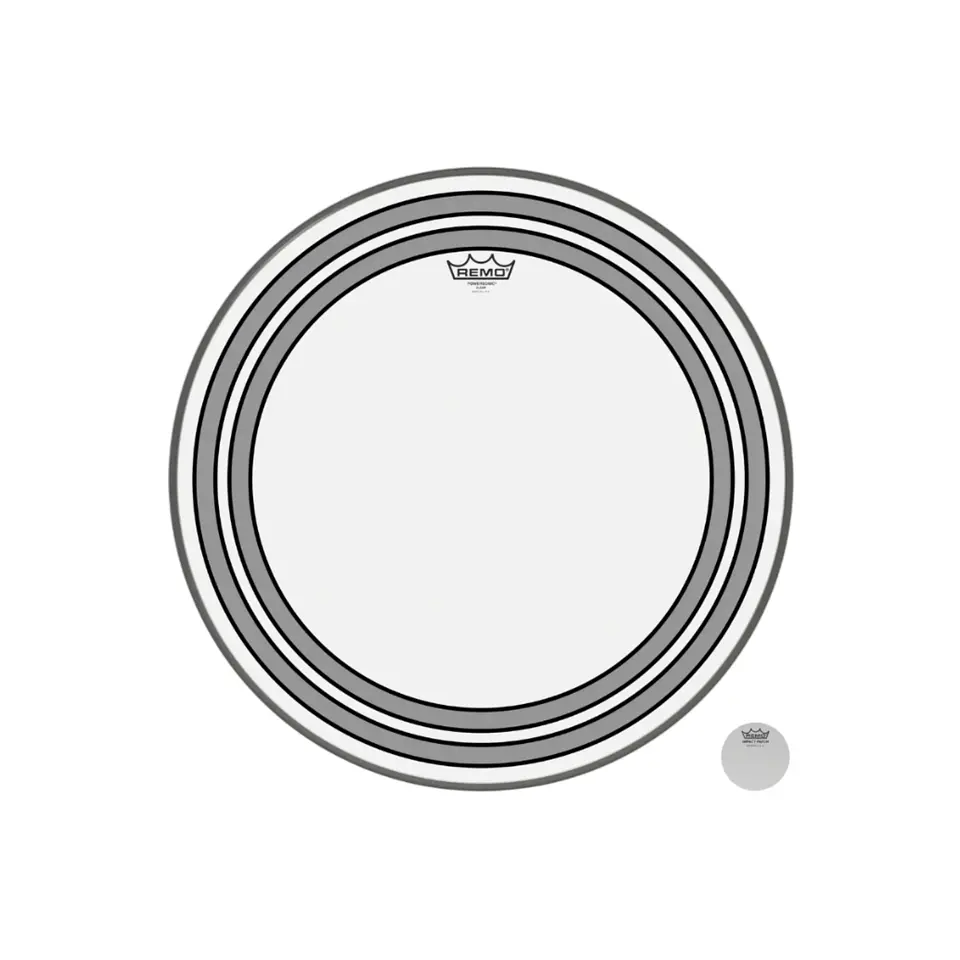 Parche Bombo Remo Powersonic Clear Transparente 22