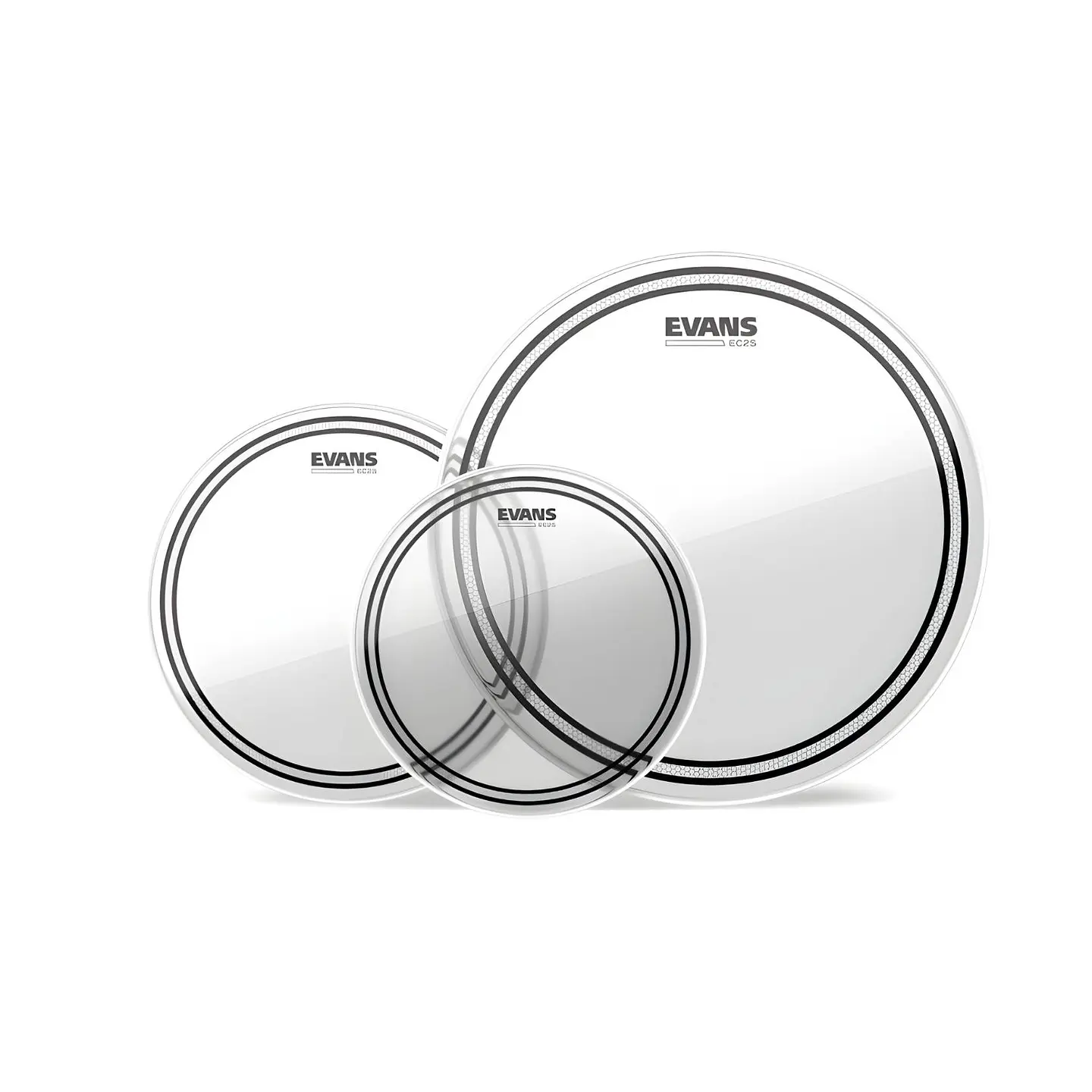 Set Parches Tom Evans EC2S SST Clear Transparente Rock 10, 12 y 16 1
