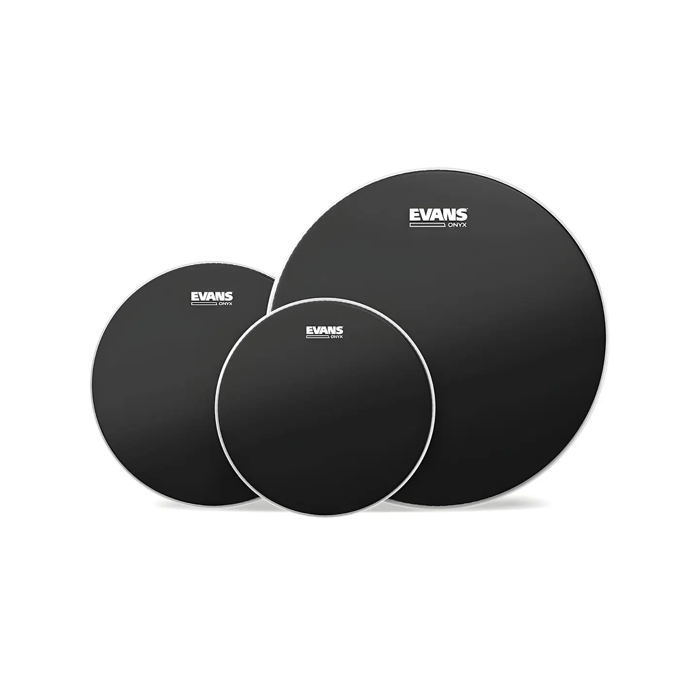 Set Parches Tom Evans ONYX Frosted Poroso Traslúcido Fusion 10, 12 y 14 1