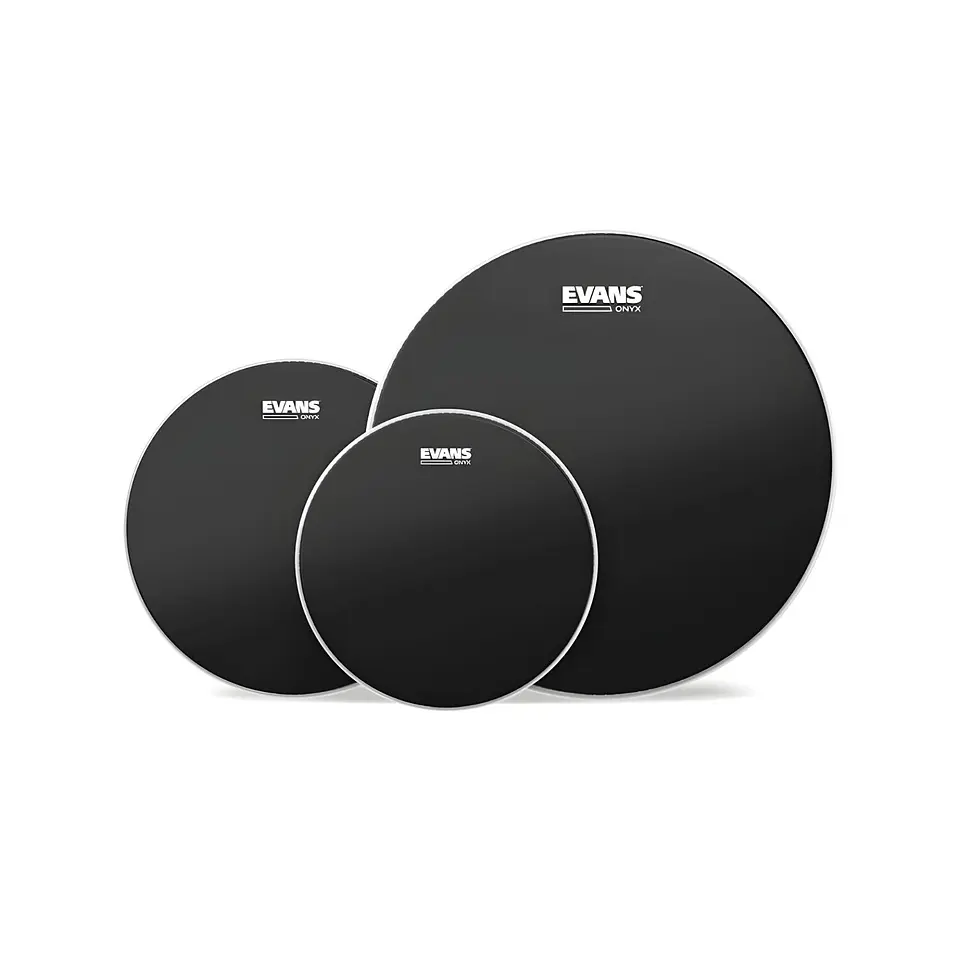 Set Parches Tom Evans ONYX Frosted Poroso Traslúcido Fusion 10, 12 y 14 1