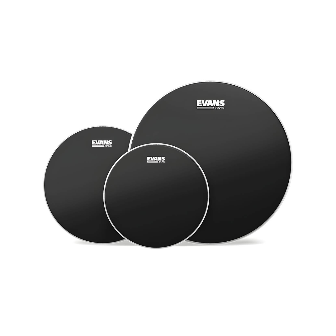 Set Parches Tom Evans ONYX Frosted Poroso Traslúcido Rock 10, 12 y 16 1