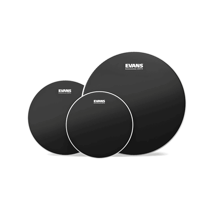 Set Parches Tom Evans ONYX Frosted Poroso Traslúcido Rock 10, 12 y 16 1