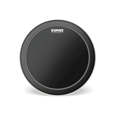 Parche Bombo Evans EMAD Onyx Frosted Poroso Traslúcido 24
