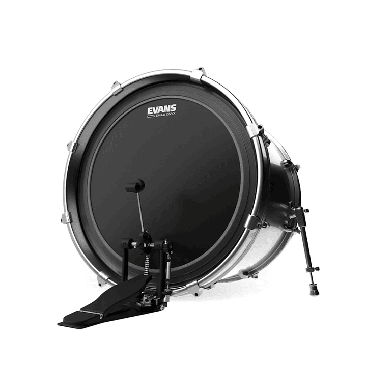 Parche Bombo Evans EMAD Onyx Frosted Poroso Traslúcido 24 2