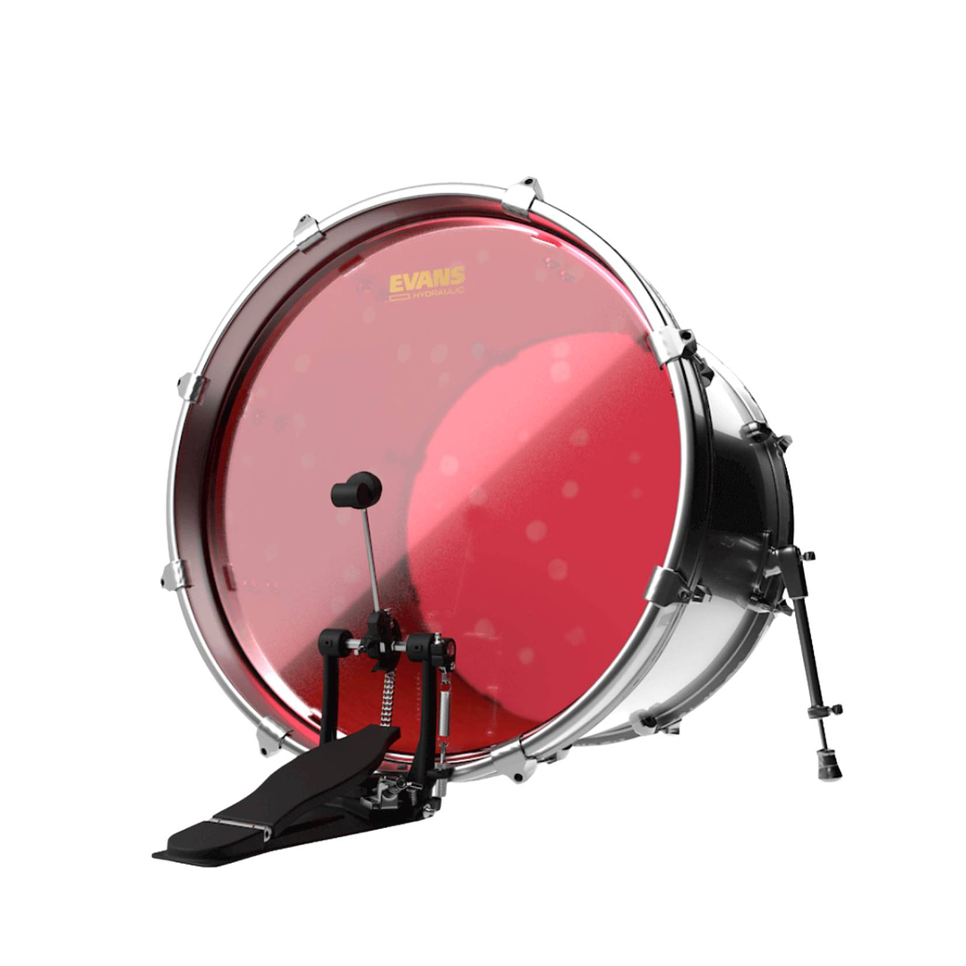 Parche Bombo Evans Hydraulic Red Clear Transparente 22 2