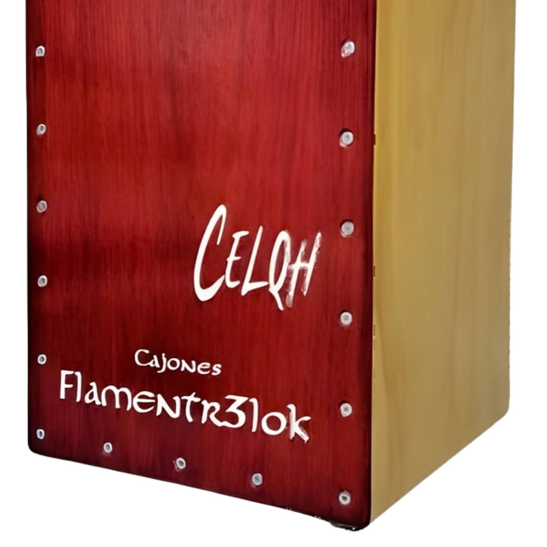 Cajón Flamenco Flamentr3lok CELQH Rojo 2