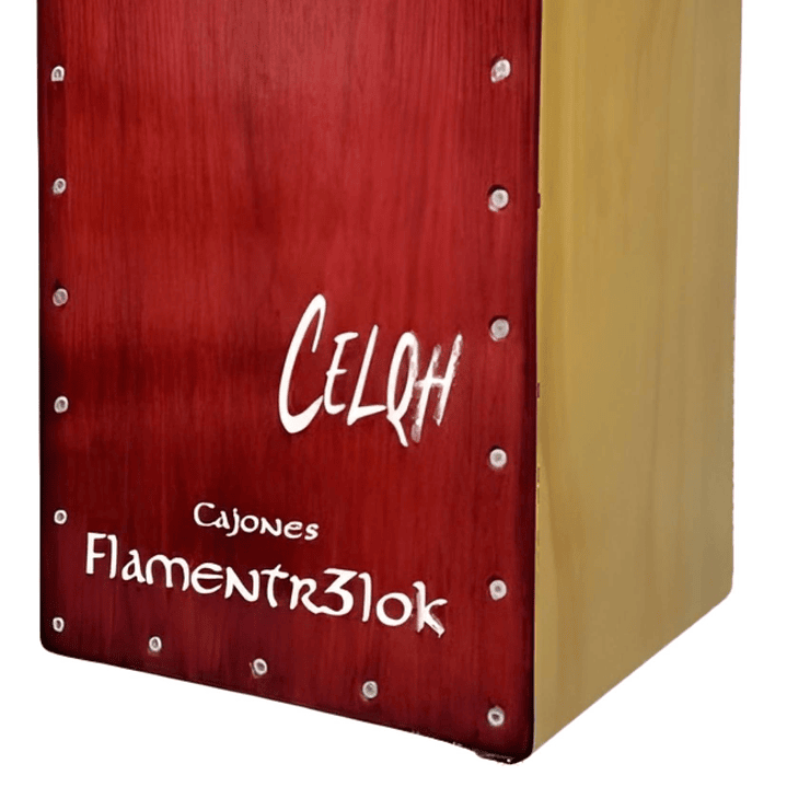 Cajón Flamenco Flamentr3lok CELQH Rojo 2