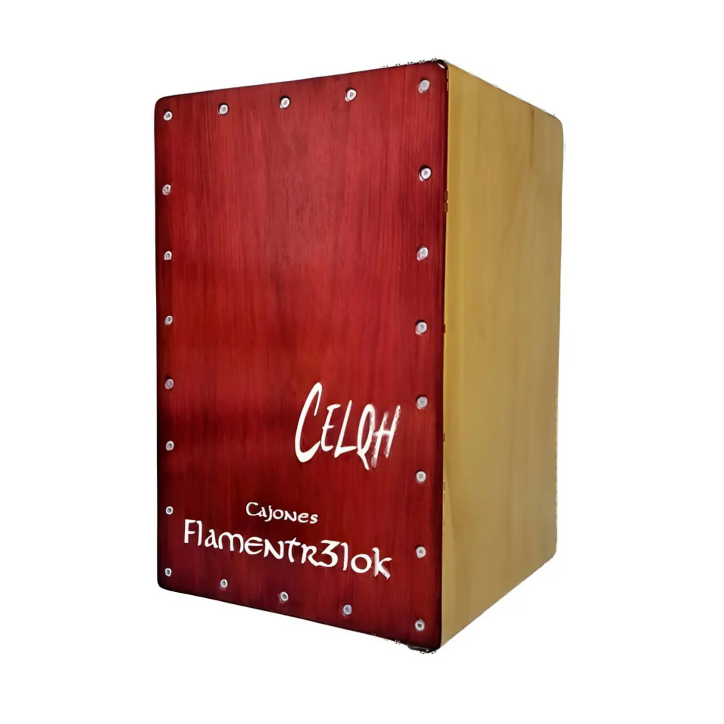 Cajón Flamenco Flamentr3lok CELQH Rojo 1