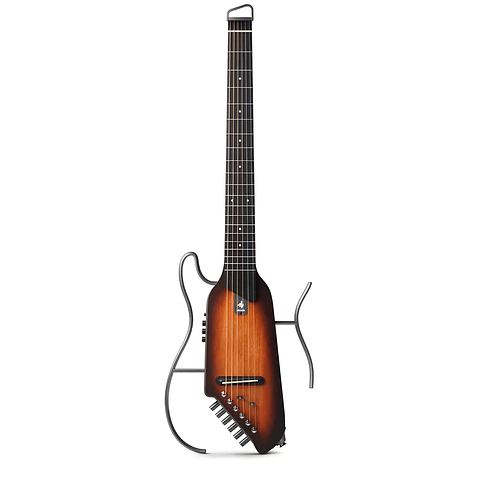 Guitarra Silent Electroacústica Viaje Donner Cuerdas Metal HUSH-I Mahogany Sunburst