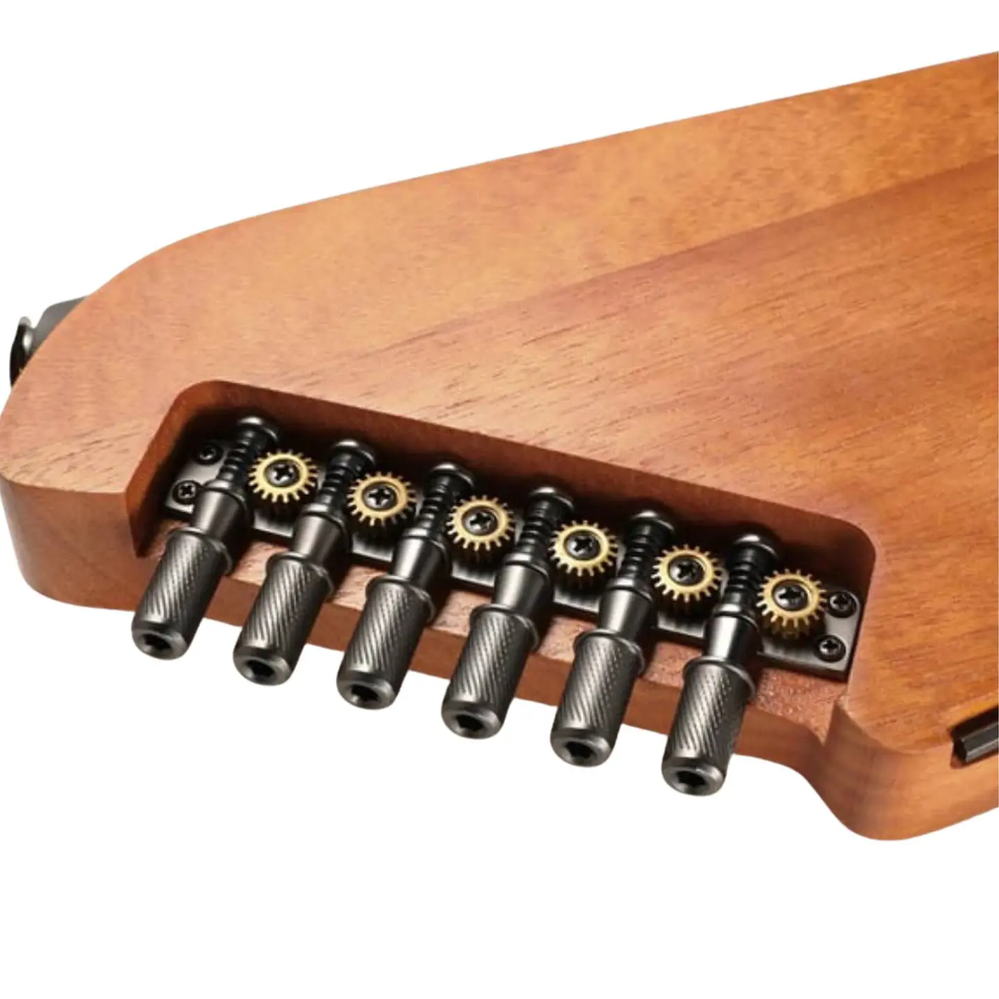 Guitarra Silent Electroacústica Viaje Donner Cuerdas Metal HUSH-I Mahogany Sunburst 3