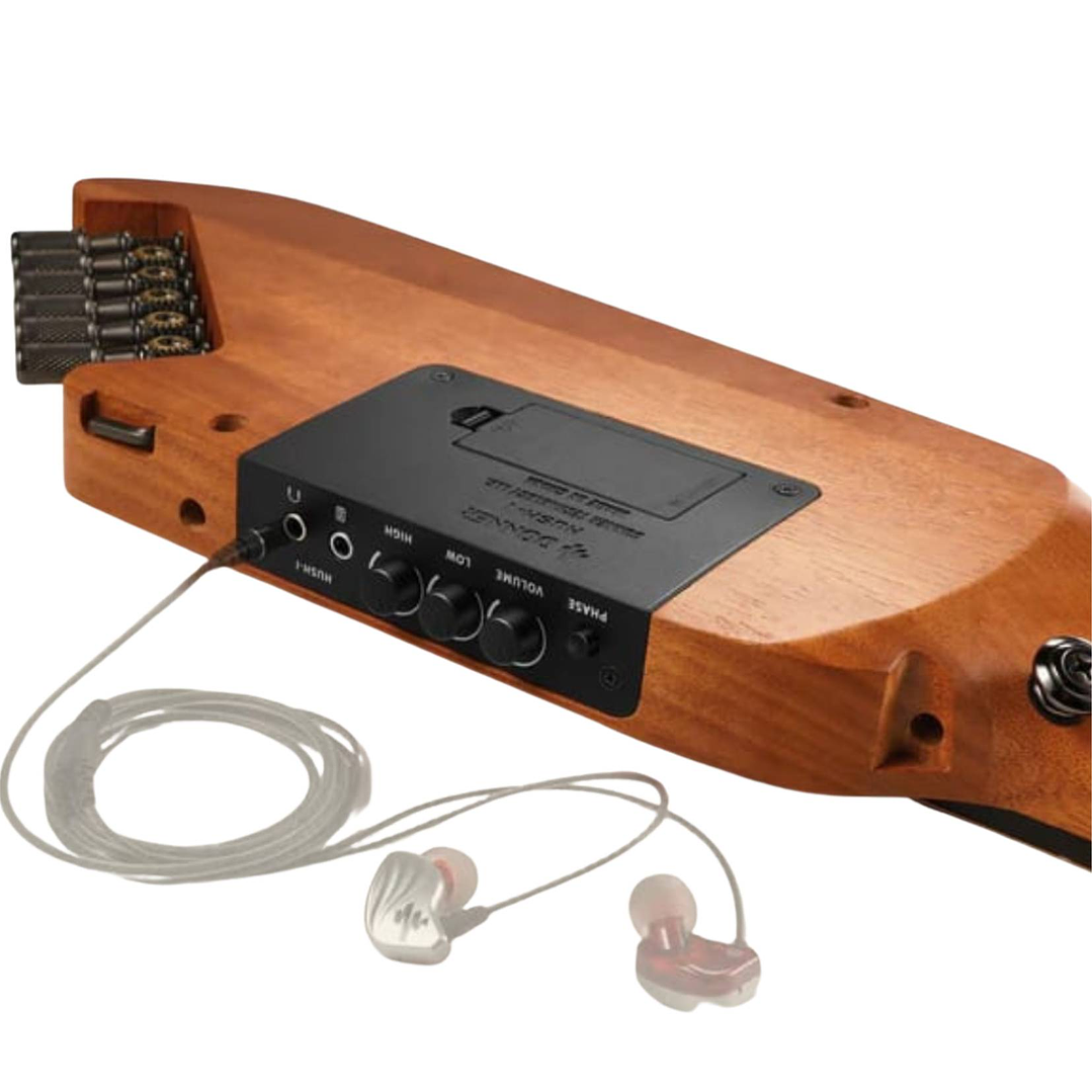 Guitarra Silent Electroacústica Viaje Donner Cuerdas Metal HUSH-I Sunburst 2