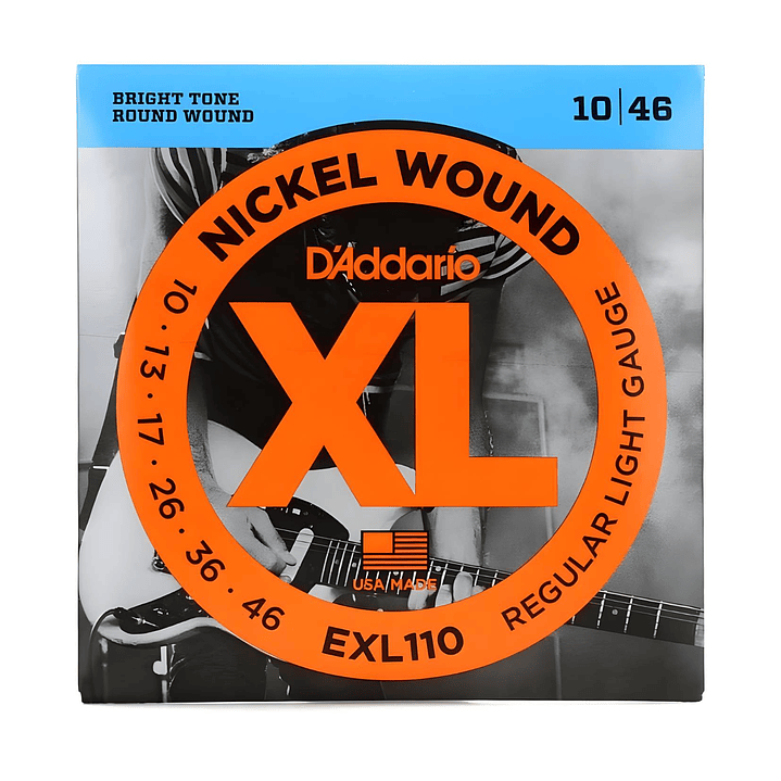 Cuerdas Guitarra Eléctrica D'Addario Nickel EXL110 Regular Light 1
