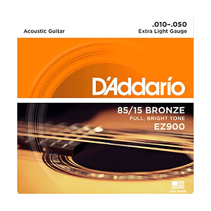 Cuerdas Metálicas Guitarra D'addario Bronze EZ900 Extra Light