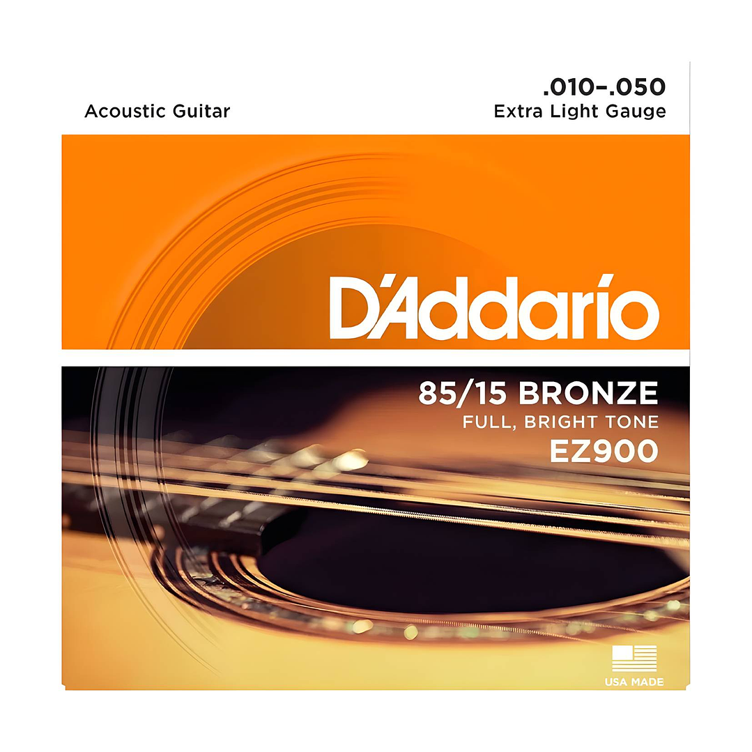 Cuerdas Metálicas Guitarra D'addario Bronze EZ900 Extra Light 1