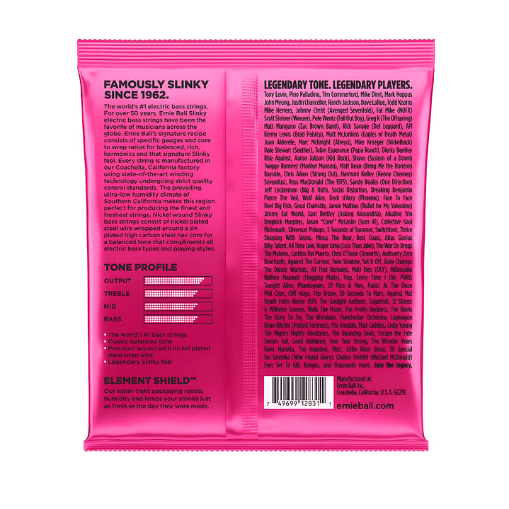 Cuerdas Bajo Eléctrico Ernie Ball Nickel Super Slinky 2834 2