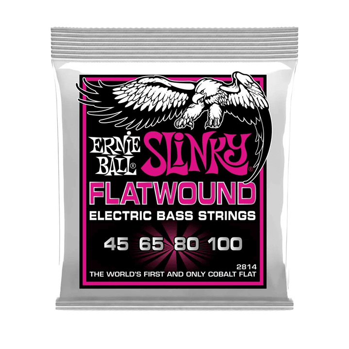 Cuerdas Bajo Eléctrico Ernie Ball Cobalt Slinky Flatwound Planas 2814 1