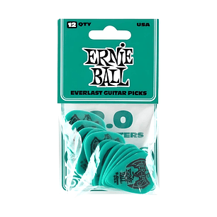 Pack Uñetas Guitarra Ernie Ball Everlast Picks P09196 Teal 12u. 2,00mm