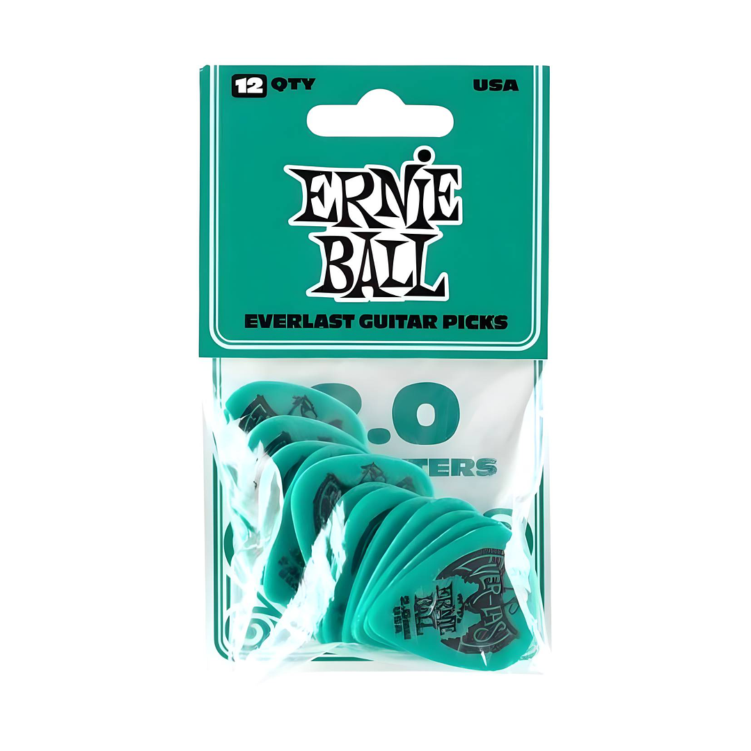 Pack Uñetas Guitarra Ernie Ball Everlast Picks P09196 Teal 12u. 2,00mm 2
