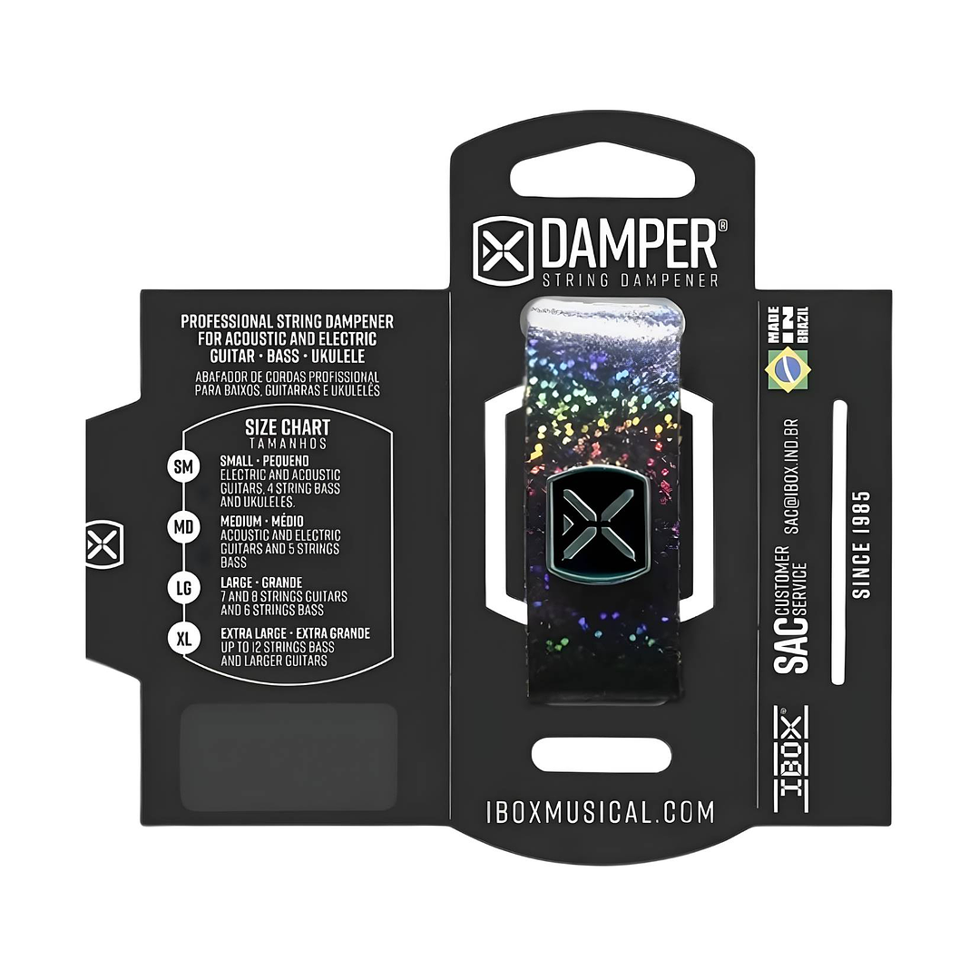 Damper Cuerdas Guitarra y Bajo IBOX Hologram Medium Blue DHMD03 1