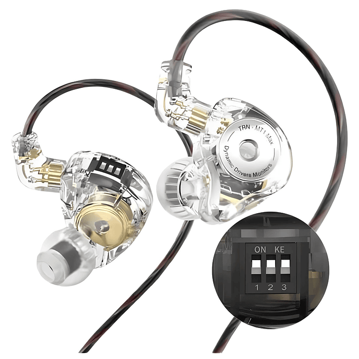 Auriculares In-Ear TRN MT1 Max con Switch 1 Driver Dinámico (1DD) 2